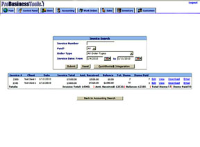 Accounting Invoicing Search